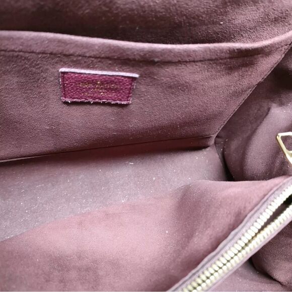 Auth Louis Vuitton Burgundy Monogram Empreinte Leather Trocadero Shoulder Bag NM - Picture 9 of 10